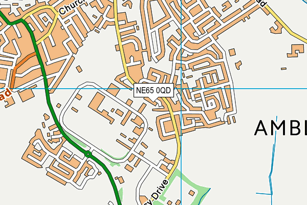 NE65 0QD map - OS VectorMap District (Ordnance Survey)