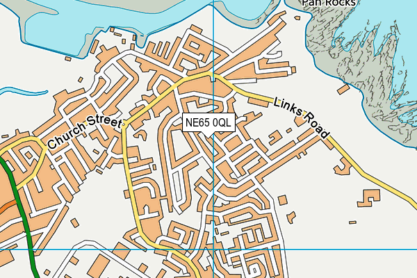 NE65 0QL map - OS VectorMap District (Ordnance Survey)