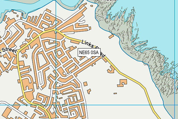 Amble Links First School map (NE65 0SA) - OS VectorMap District (Ordnance Survey)