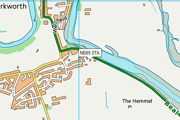 NE65 0TA map - OS VectorMap District (Ordnance Survey)