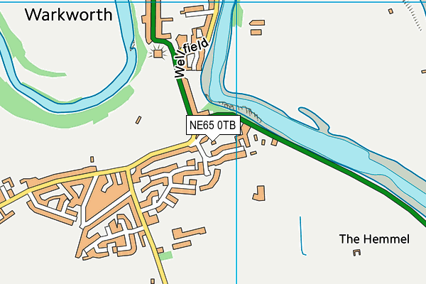 NE65 0TB map - OS VectorMap District (Ordnance Survey)