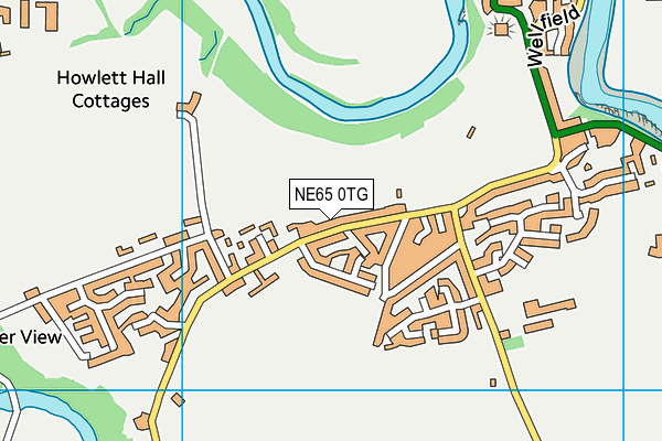 NE65 0TG map - OS VectorMap District (Ordnance Survey)