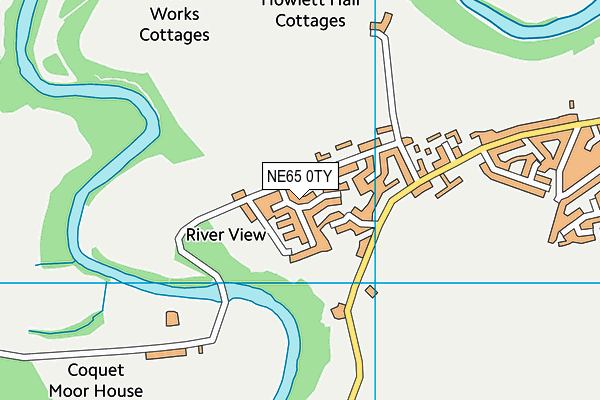 NE65 0TY map - OS VectorMap District (Ordnance Survey)