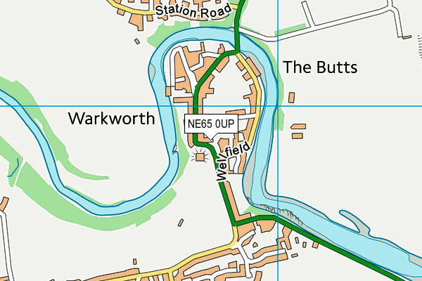 NE65 0UP map - OS VectorMap District (Ordnance Survey)