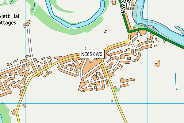 NE65 0WS map - OS VectorMap District (Ordnance Survey)