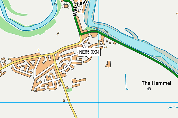 NE65 0XN map - OS VectorMap District (Ordnance Survey)