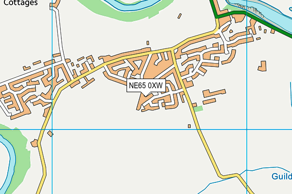 NE65 0XW map - OS VectorMap District (Ordnance Survey)