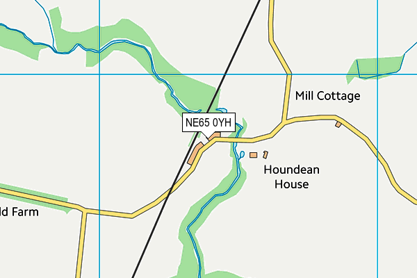 NE65 0YH map - OS VectorMap District (Ordnance Survey)