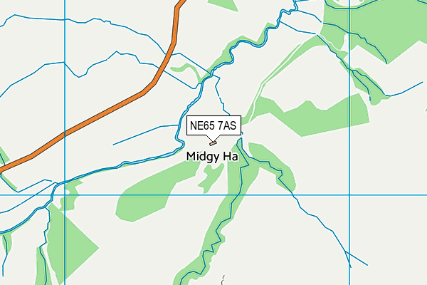 NE65 7AS map - OS VectorMap District (Ordnance Survey)