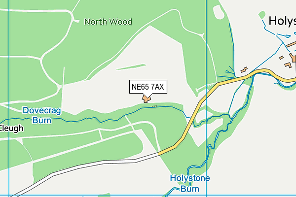 NE65 7AX map - OS VectorMap District (Ordnance Survey)