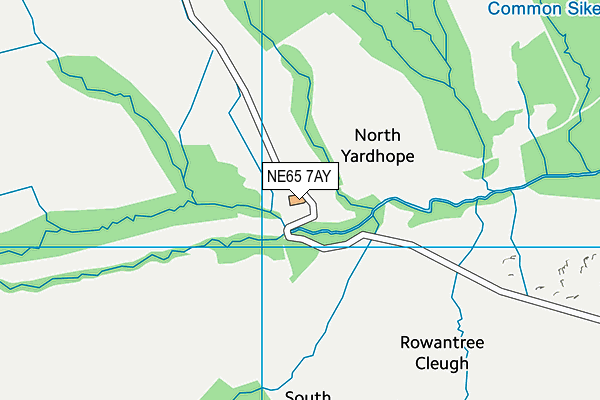 NE65 7AY map - OS VectorMap District (Ordnance Survey)