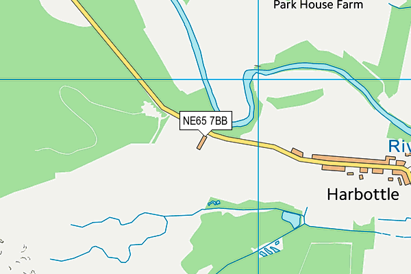 NE65 7BB map - OS VectorMap District (Ordnance Survey)