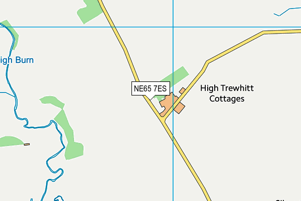 NE65 7ES map - OS VectorMap District (Ordnance Survey)