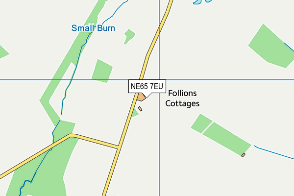NE65 7EU map - OS VectorMap District (Ordnance Survey)
