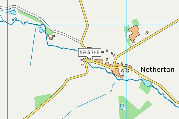 NE65 7HE map - OS VectorMap District (Ordnance Survey)