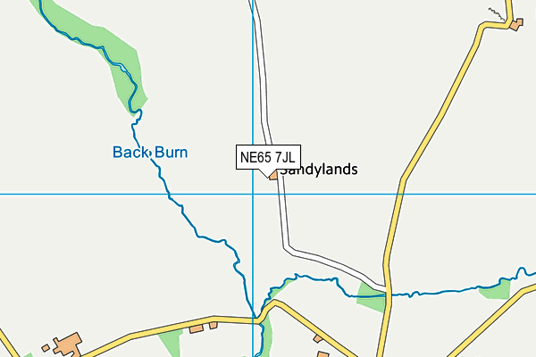 NE65 7JL map - OS VectorMap District (Ordnance Survey)