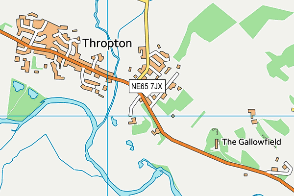 NE65 7JX map - OS VectorMap District (Ordnance Survey)