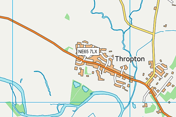 NE65 7LX map - OS VectorMap District (Ordnance Survey)