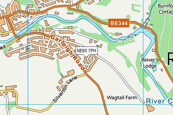 NE65 7PH map - OS VectorMap District (Ordnance Survey)