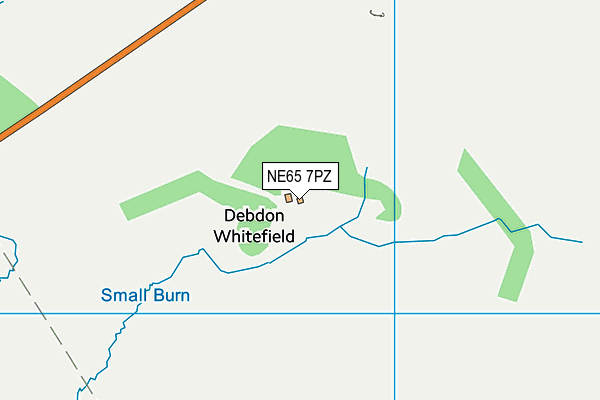 NE65 7PZ map - OS VectorMap District (Ordnance Survey)