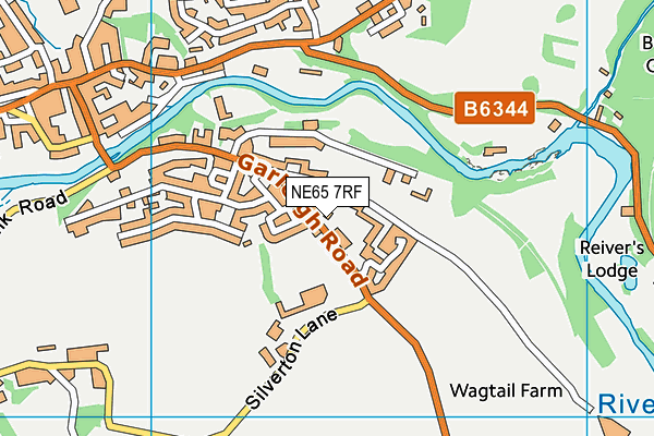 NE65 7RF map - OS VectorMap District (Ordnance Survey)