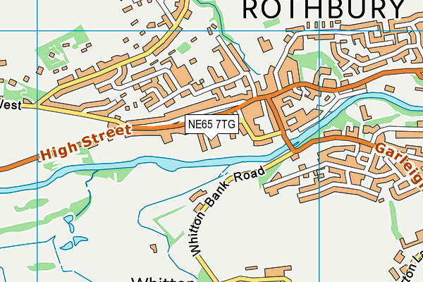 NE65 7TG map - OS VectorMap District (Ordnance Survey)