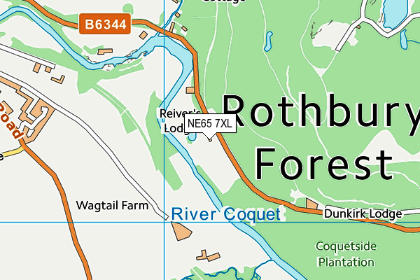 NE65 7XL map - OS VectorMap District (Ordnance Survey)