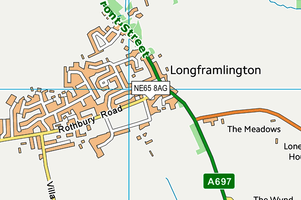 NE65 8AG map - OS VectorMap District (Ordnance Survey)