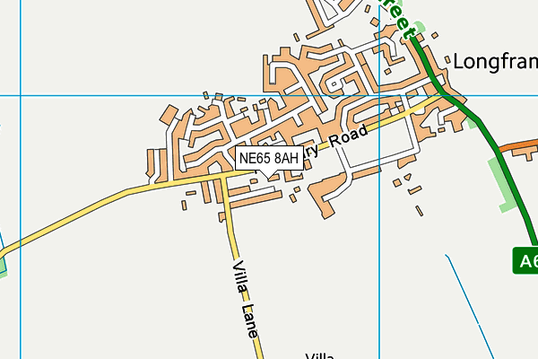 NE65 8AH map - OS VectorMap District (Ordnance Survey)