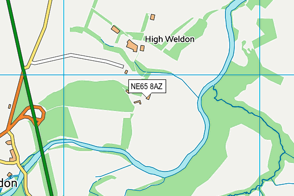 NE65 8AZ map - OS VectorMap District (Ordnance Survey)