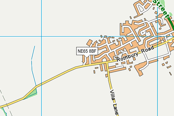 NE65 8BF map - OS VectorMap District (Ordnance Survey)