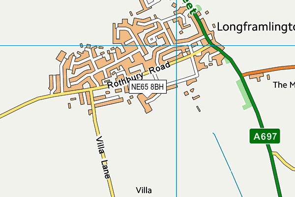 NE65 8BH map - OS VectorMap District (Ordnance Survey)