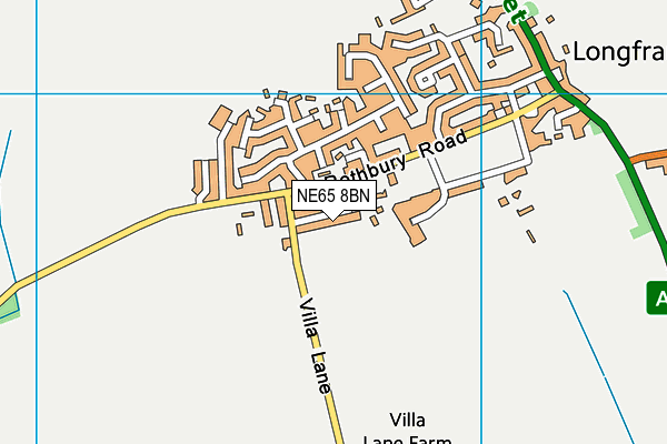 NE65 8BN map - OS VectorMap District (Ordnance Survey)