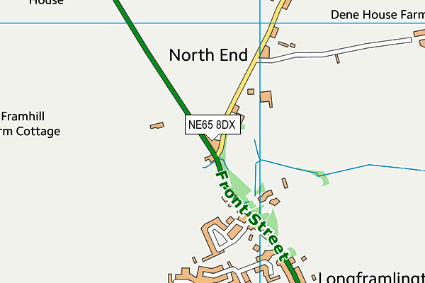 NE65 8DX map - OS VectorMap District (Ordnance Survey)