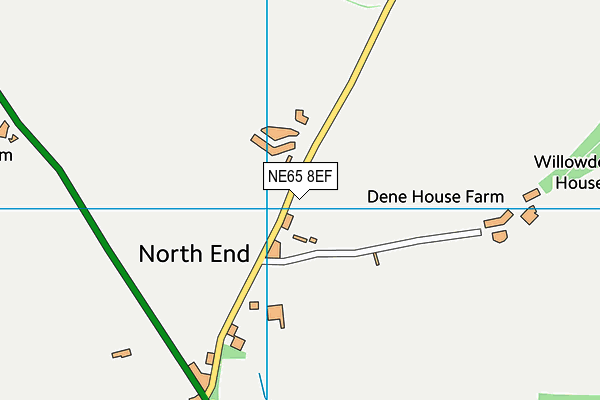 NE65 8EF map - OS VectorMap District (Ordnance Survey)