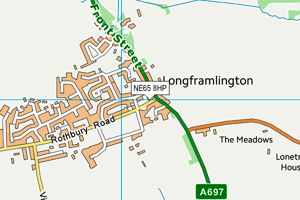 NE65 8HP map - OS VectorMap District (Ordnance Survey)