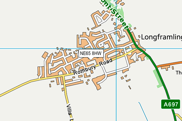 NE65 8HW map - OS VectorMap District (Ordnance Survey)