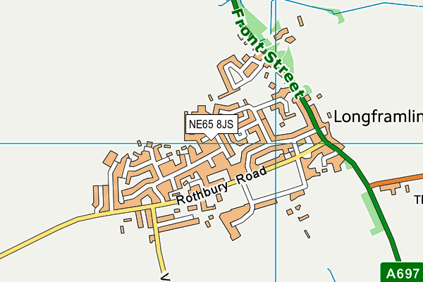 NE65 8JS map - OS VectorMap District (Ordnance Survey)