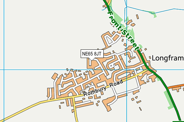 NE65 8JT map - OS VectorMap District (Ordnance Survey)