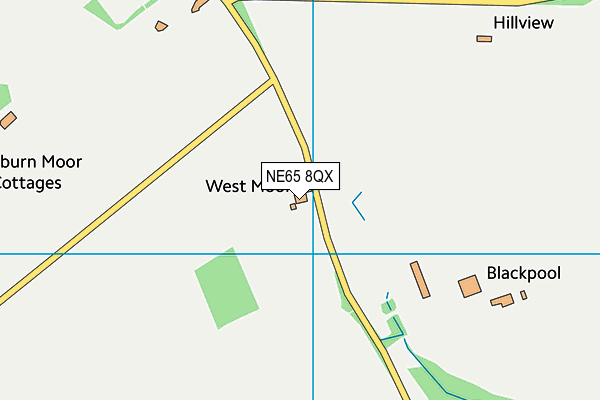 NE65 8QX map - OS VectorMap District (Ordnance Survey)