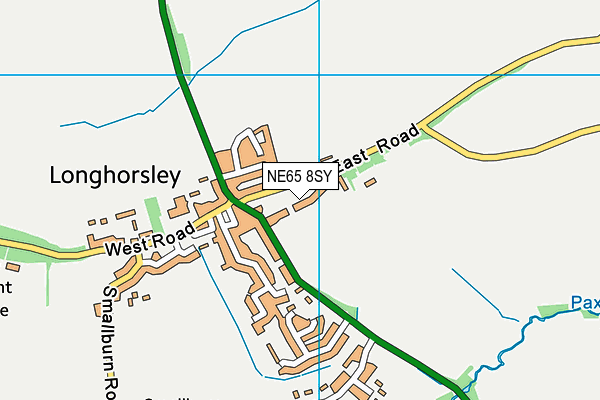 NE65 8SY map - OS VectorMap District (Ordnance Survey)