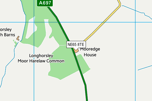 NE65 8TE map - OS VectorMap District (Ordnance Survey)