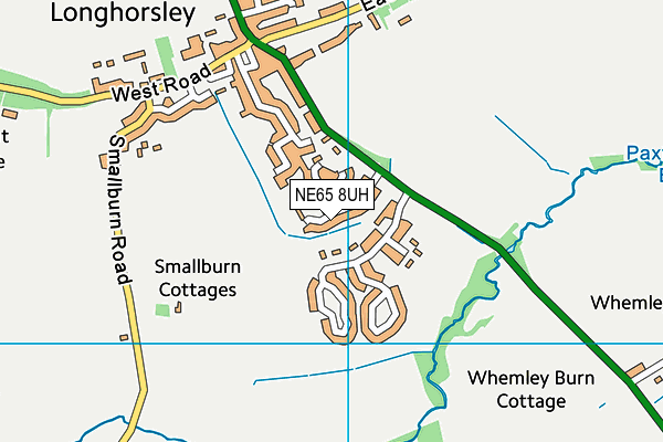 NE65 8UH map - OS VectorMap District (Ordnance Survey)