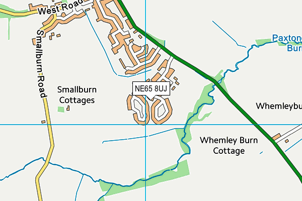 NE65 8UJ map - OS VectorMap District (Ordnance Survey)