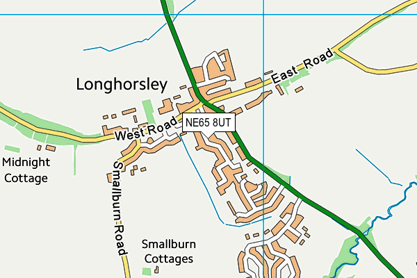 Longhorsley St Helen's Church of England Aided First School map (NE65 8UT) - OS VectorMap District (Ordnance Survey)