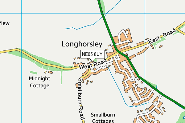 NE65 8UY map - OS VectorMap District (Ordnance Survey)