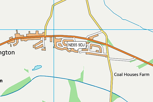 NE65 9DJ map - OS VectorMap District (Ordnance Survey)