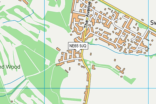 NE65 9JQ map - OS VectorMap District (Ordnance Survey)