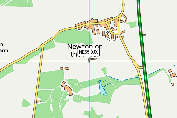 NE65 9JX map - OS VectorMap District (Ordnance Survey)