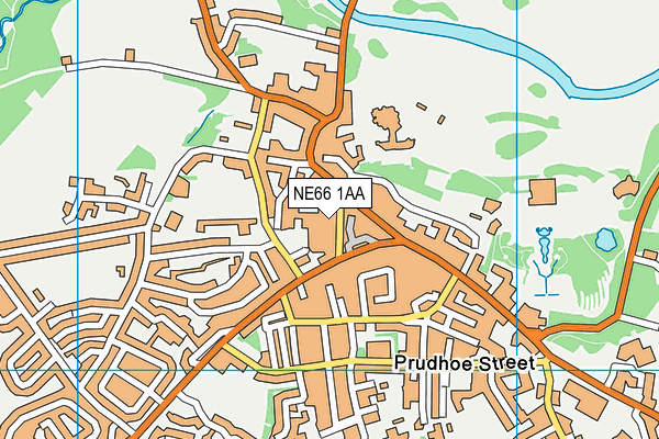 NE66 1AA map - OS VectorMap District (Ordnance Survey)